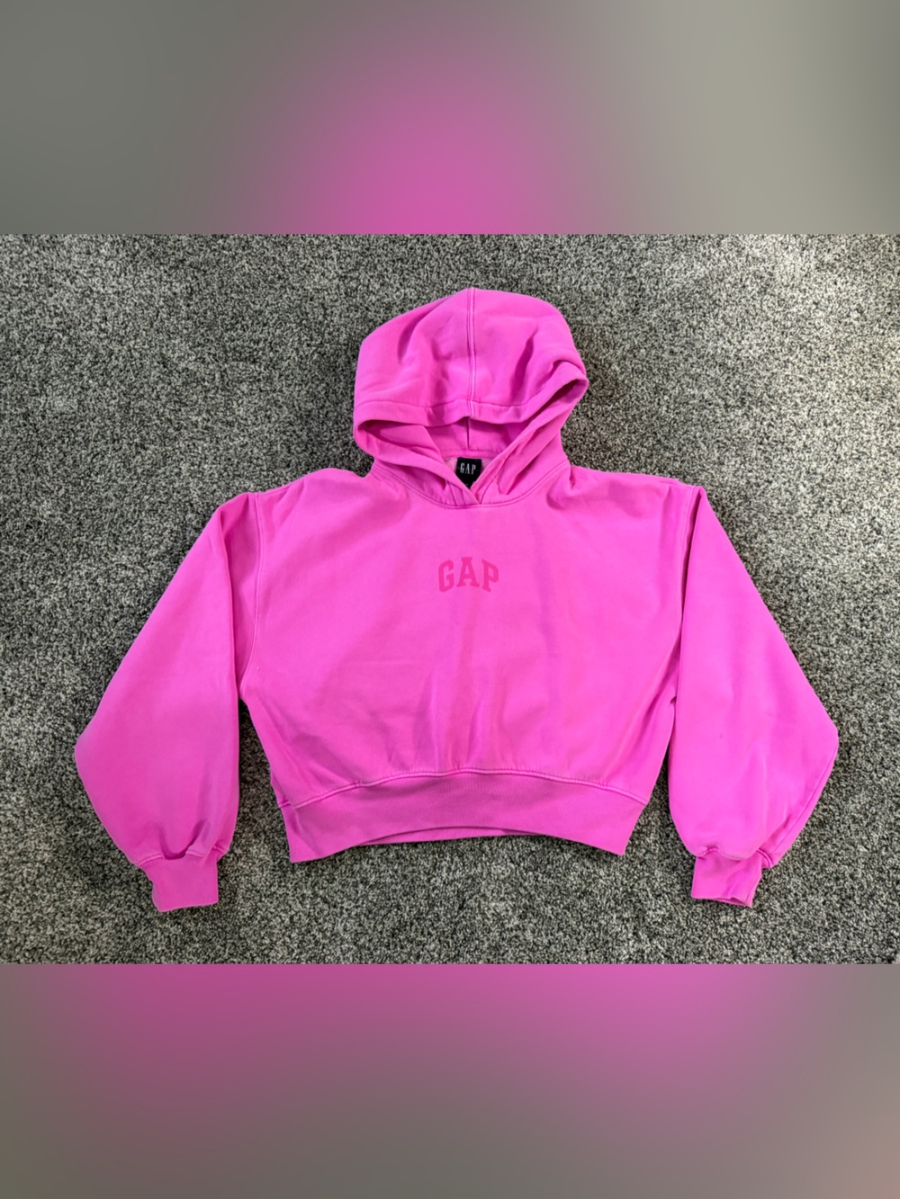 GAP Womens Hot Pink Cropped Hoodie- XS